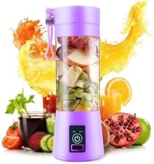 Portable Mini 6‑Blade Rechargeable Juicer Blender (380ml)