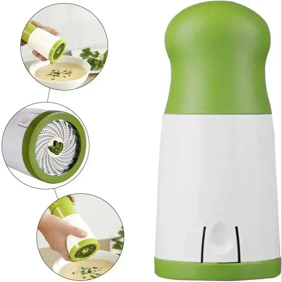 1 pc Stainless Steel Manual Herb Mill Vegetable Grinder Chopper Condiment Container Shaker Mills