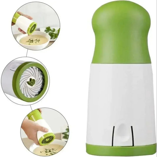 1 pc Stainless Steel Manual Herb Mill Vegetable Grinder Chopper Condiment Container Shaker Mills
