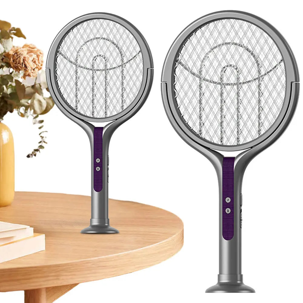 Rotating Head Mosquito Swatter Rechargeable Fly Zapper 2 in 1 Fly Killer and Mosquito Trap Lamp for Home Indoor Outdoor